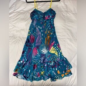 Catherine Malandrino silk Multicolor Butterfly dress